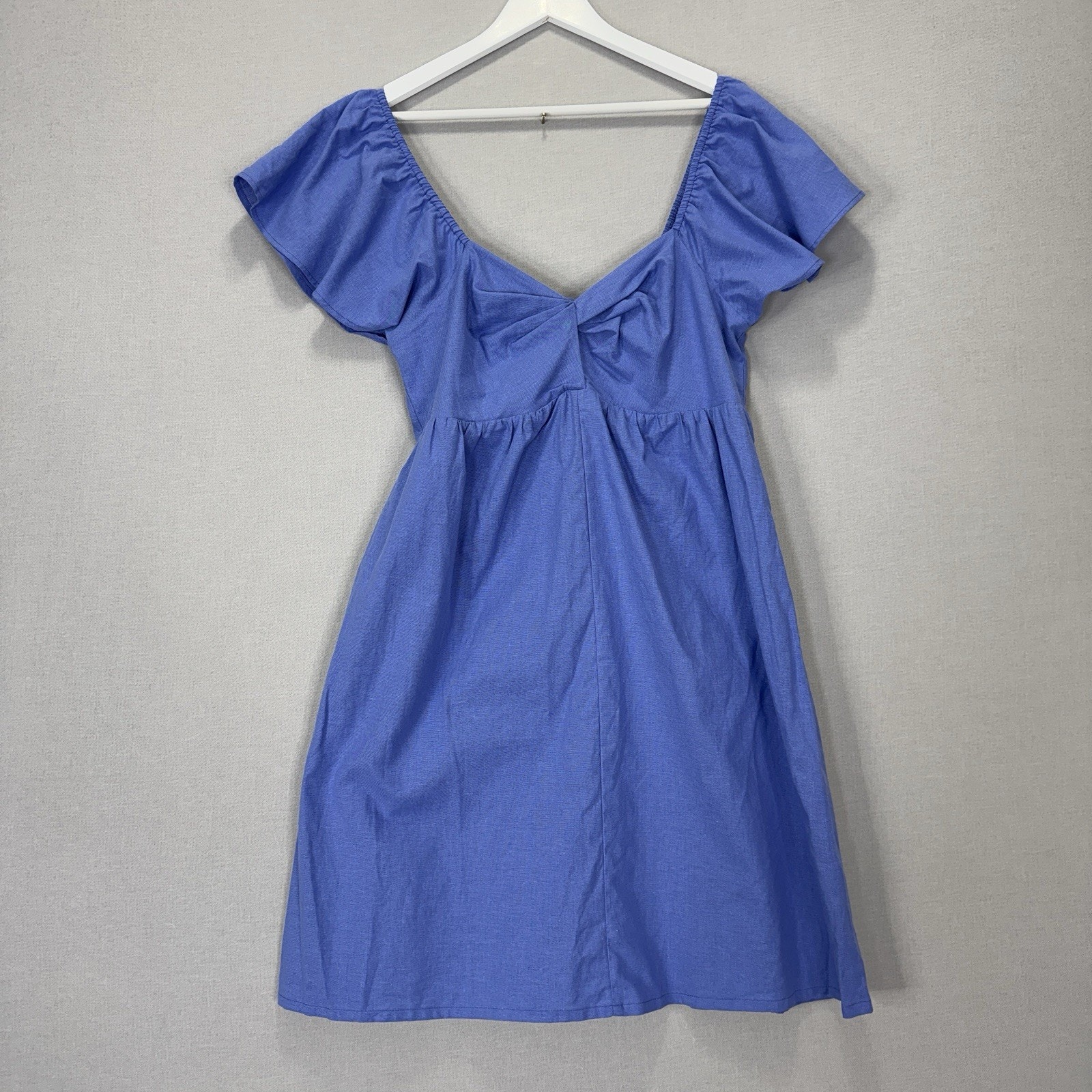 La Relaxed Young Dress Womens Large Bluebell Linen Blend Babydoll Sundress Beach — image 2 of 8